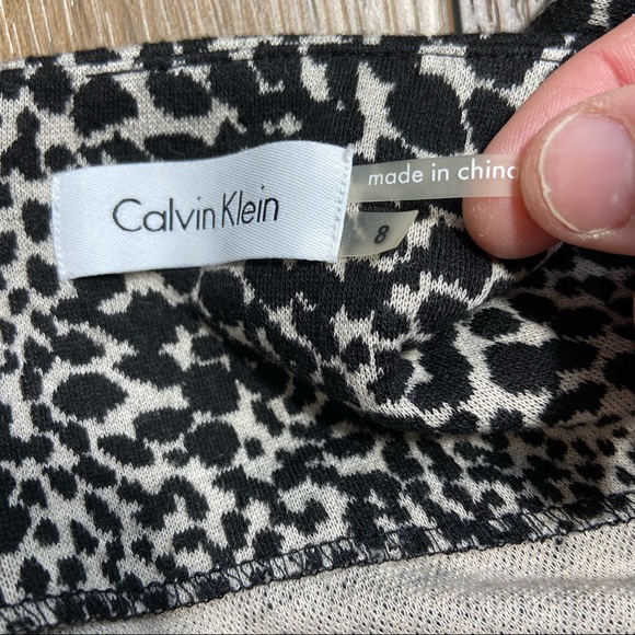 Calvin Klein Animal Print Sheath Dress Size 8 - Picture 3 of 9
